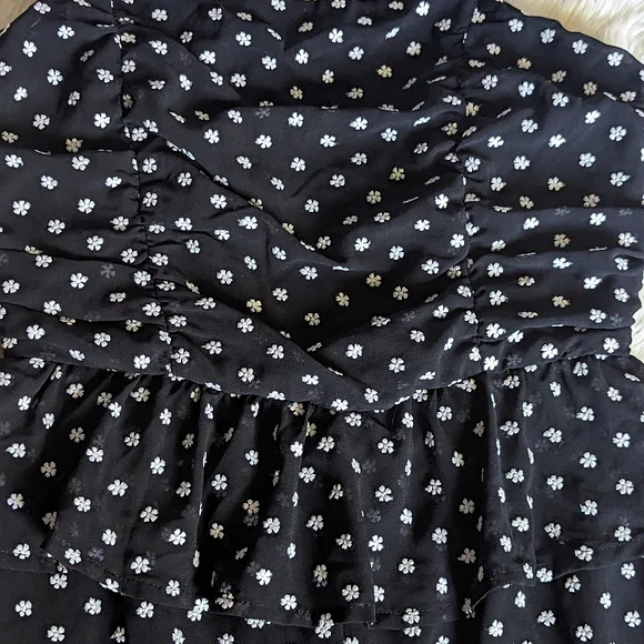 EUC Lulus Show Them Up Black Floral Embroidered Peplum Wide Leg Jumpsuit - Picture 9 of 15